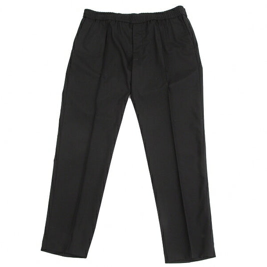EMPORIO ARMANI Wool Blend Stretch Center Pants Black Size 54