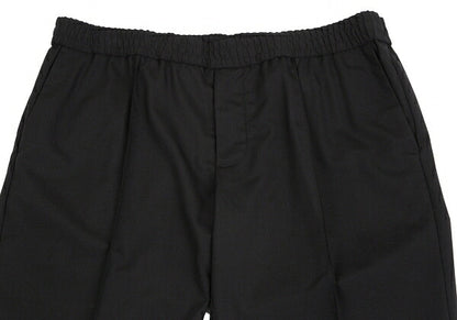 EMPORIO ARMANI Wool Blend Stretch Center Pants Black Size 54