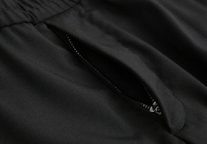 EMPORIO ARMANI Wool Blend Stretch Center Pants Black Size 54