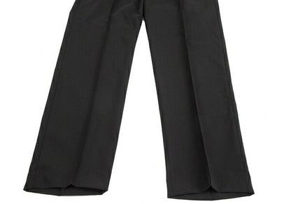 EMPORIO ARMANI Wool Blend Stretch Center Pants Black Size 54