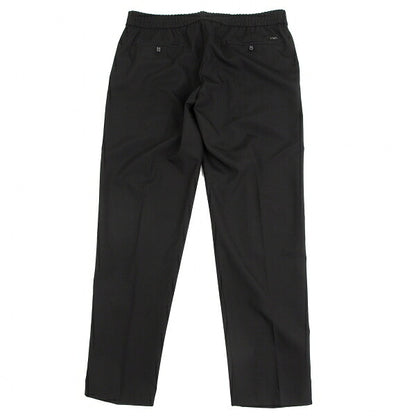 EMPORIO ARMANI Wool Blend Stretch Center Pants Black Size 54