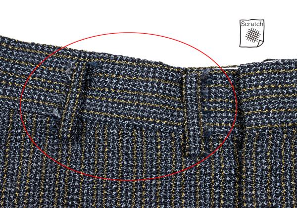 COMME des GARCONS Back Tuck Design Stripe Skirt Gray Size M