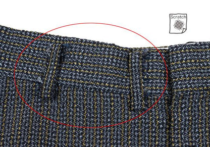 COMME des GARCONS Back Tuck Design Stripe Skirt Gray Size M