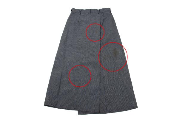 COMME des GARCONS Back Tuck Design Stripe Skirt Gray Size M
