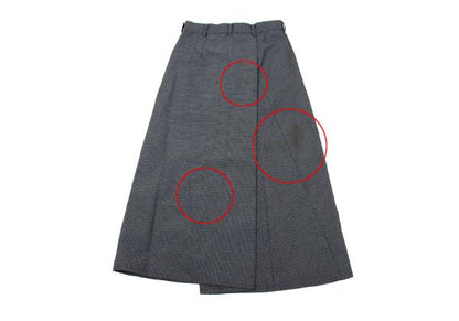 COMME des GARCONS Back Tuck Design Stripe Skirt Gray Size M