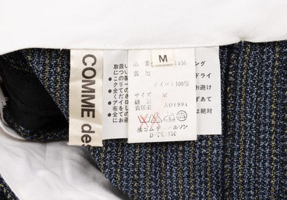 COMME des GARCONS Back Tuck Design Stripe Skirt Gray Size M