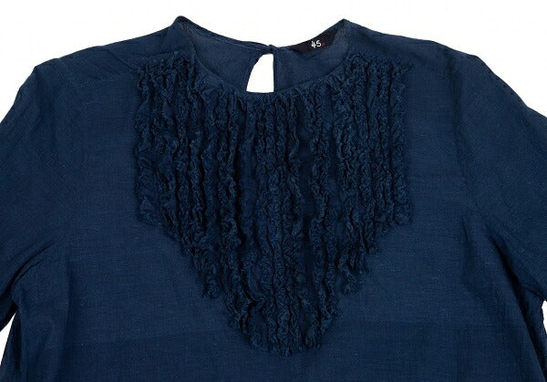45rpm Indigo Dye Frill Blouse Navy Size 3