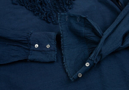 45rpm Indigo Dye Frill Blouse Navy Size 3