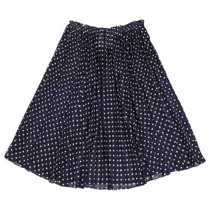 COMME des GARCONS Dot Chiffon Pleated Skirt Nvy/Wht Size SS