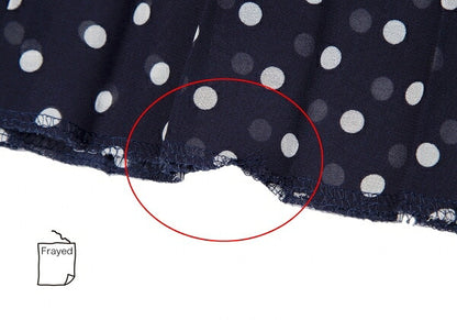 COMME des GARCONS Dot Chiffon Pleated Skirt Nvy/Wht Size SS
