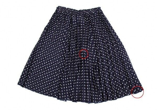 COMME des GARCONS Dot Chiffon Pleated Skirt Nvy/Wht Size SS
