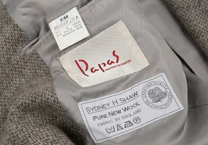 Papas SYDNEY H SHAW Gray Tweed Jacket Size L48