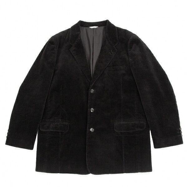 Papas Black Corduroy Single-Breasted Jacket Size 50L