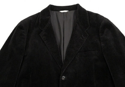 Papas Black Corduroy Single-Breasted Jacket Size 50L
