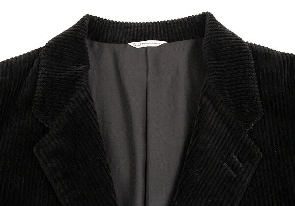 Papas Black Corduroy Single-Breasted Jacket Size 50L