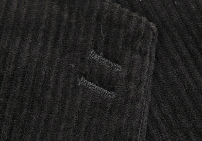 Papas Black Corduroy Single-Breasted Jacket Size 50L