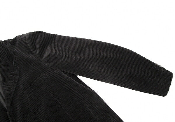 Papas Black Corduroy Single-Breasted Jacket Size 50L