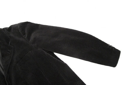 Papas Black Corduroy Single-Breasted Jacket Size 50L
