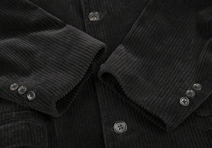 Papas Black Corduroy Single-Breasted Jacket Size 50L