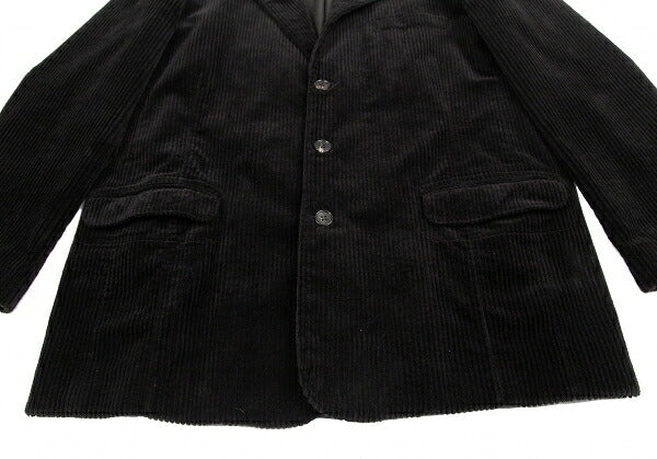 Papas Black Corduroy Single-Breasted Jacket Size 50L