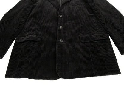 Papas Black Corduroy Single-Breasted Jacket Size 50L