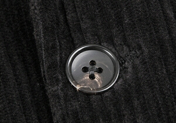 Papas Black Corduroy Single-Breasted Jacket Size 50L