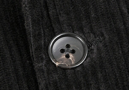 Papas Black Corduroy Single-Breasted Jacket Size 50L