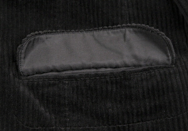 Papas Black Corduroy Single-Breasted Jacket Size 50L