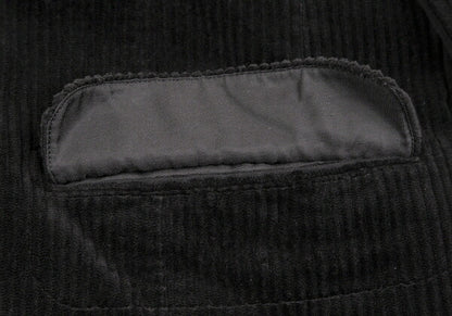 Papas Black Corduroy Single-Breasted Jacket Size 50L
