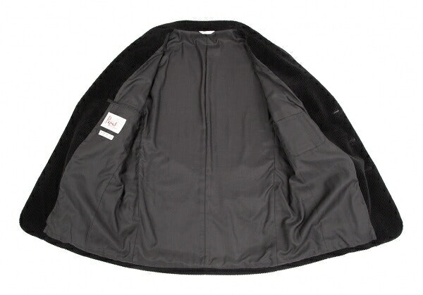 Papas Black Corduroy Single-Breasted Jacket Size 50L