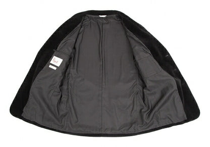 Papas Black Corduroy Single-Breasted Jacket Size 50L