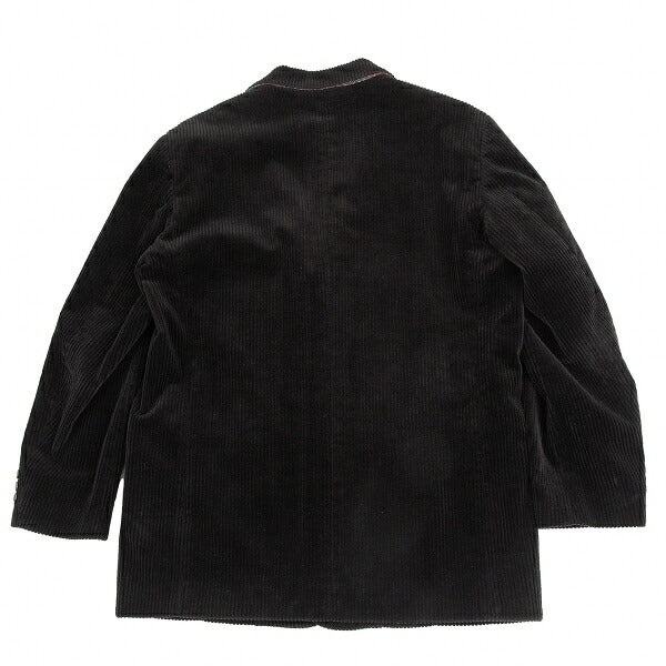 Papas Black Corduroy Single-Breasted Jacket Size 50L