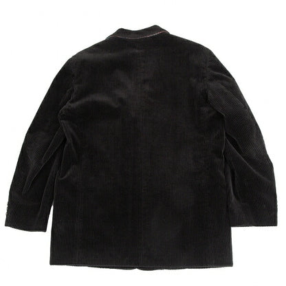 Papas Black Corduroy Single-Breasted Jacket Size 50L