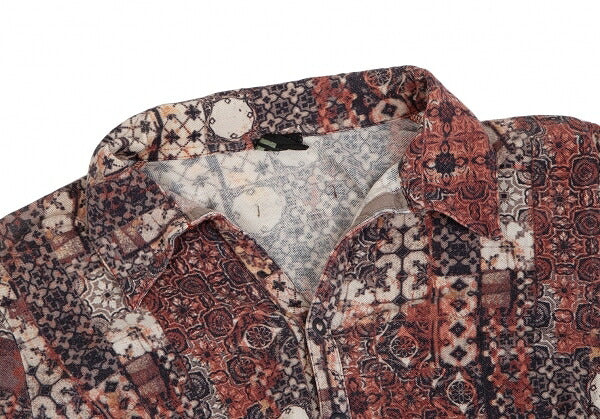 Jean Paul GAULTIER HOMME All-Over Print Polo Brown Shirt Size 48
