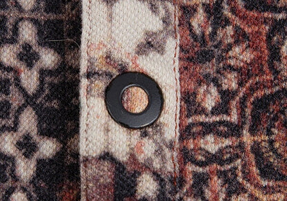 Jean Paul GAULTIER HOMME All-Over Print Polo Brown Shirt Size 48