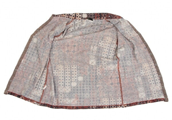 Jean Paul GAULTIER HOMME All-Over Print Polo Brown Shirt Size 48