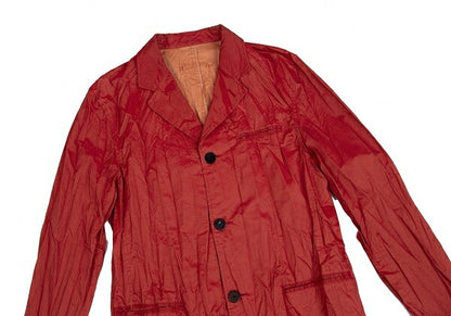 Jean Paul GAULTIER HOMME Crinkle Lapel Jacket Red Size 48