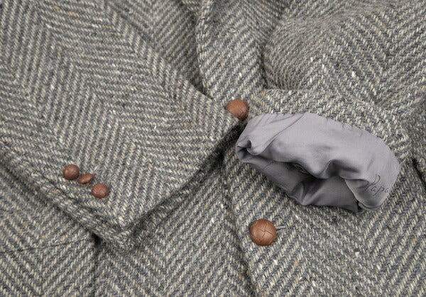 Papas Charles Renton Wool Herringbone Tweed Jacket Size L48