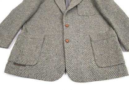 Papas Charles Renton Wool Herringbone Tweed Jacket Size L48