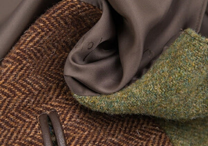 Papas Harris Tweed Patchwork Gilet Vest Multi Size L