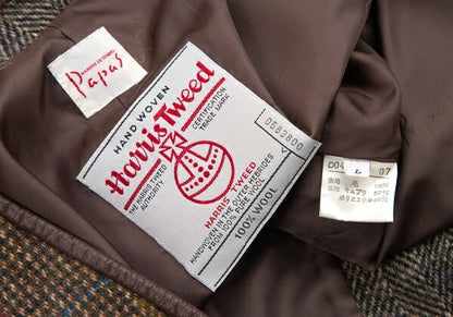Papas Harris Tweed Patchwork Gilet Vest Multi Size L