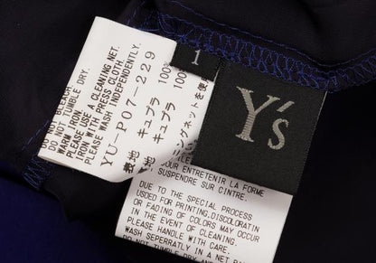 Y's Pansy Print Layered Drawstring Pants Blue Size 1