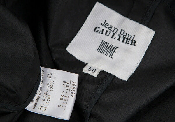 Jean Paul GAULTIER HOMME Cotton Hooded Coat Blue Size 50