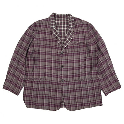 Y's for men Check Reversible Jacket Purple Size M