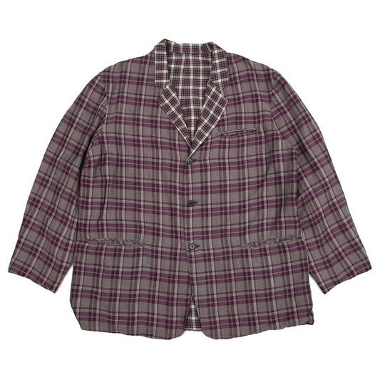 Y's for men Check Reversible Jacket Purple Size M