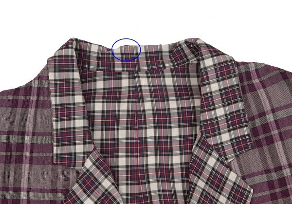 Y's for men Check Reversible Jacket Purple Size M