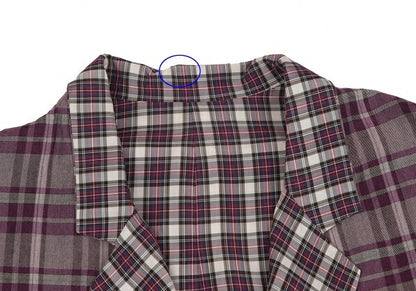 Y's for men Check Reversible Jacket Purple Size M