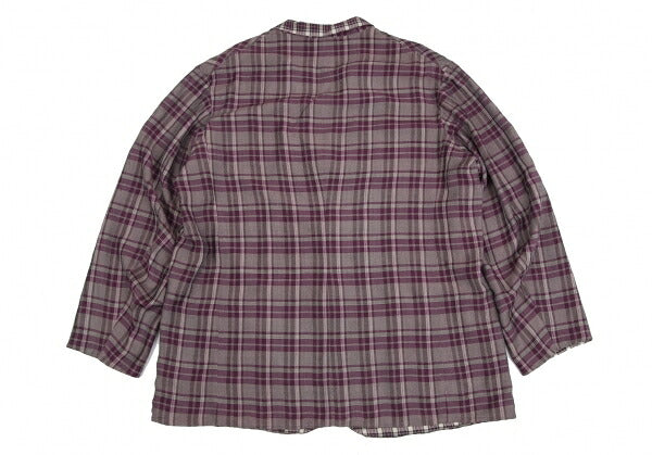 Y's for men Check Reversible Jacket Purple Size M