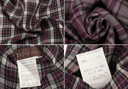 Y's for men Check Reversible Jacket Purple Size M