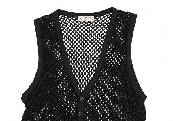 Yohji Yamamoto PH Fishnet Knit Vest Black Size M